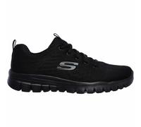 Skechers Graceful Womens Training Shoes Black Gym Workout Cushioned Trainers