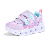 Skechers Heart Lights Boogie Land Light Up Trainers Girls Lavender 4 UK Child