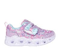 SKECHERS Infant Girls Infant Heart Lights Boogie Land Trainers Lavender/Metallic 4K