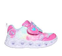 Skechers Heart Lights - Lovin Reflection Sneaker in Pink/Turquoise, Size 7 | Textile/Synthetic