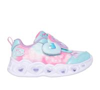 Skechers Heart Lights - Lovin Reflection Sneaker in Turquoise/Lavender, Size 4 | Textile/Synthetic