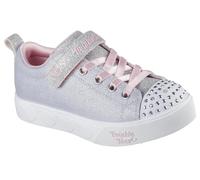 Skechers Heart Steps Shimmer Sweetie Sneaker, Grey Pink, 2 UK