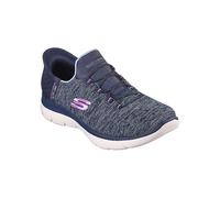 Skechers Heathered Mesh Bungee Slip-Ins W/ Air-Cooled Memory Foam Navy