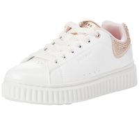 Skechers Street Girls Trainers, White Synthetic/Rose Trim, 12 UK