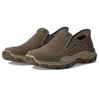 Skechers Holmgren Slip On Shoes for Men, Grey-Brown, 40 EU Ancho