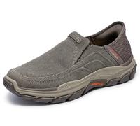 Skechers Holmgren Slip On Shoes for Men, Grey Taupe, 7 UK