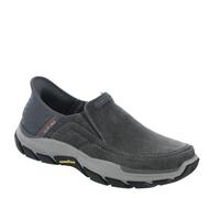 Skechers Holmgren Slip On Shoes for Men, Wood Charcoal, 45 EU X-Ancho