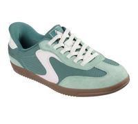 Skechers Duraleather & Suede Overlay Bungee Low-Top Trainers Womens 5 (38) Green