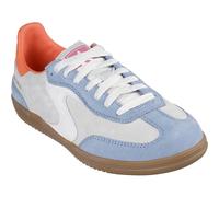 Skechers Hotshot For The Win Leather Womens Light Blue/Multi Trainers - Size UK 4