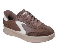 Skechers Women's Sneakers Hotshot Hi Lifted Luxe Slip-On, Brown Duraleather/Leather Trim, UK 4