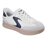 Skechers Hotshot HI - Lifted Luxe Polyurethane Womens Off White/Navy Trainers Pu - Size UK 6