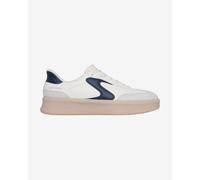 Skechers Women's Hotshot Hi Lifted Luxe Trainers, Off White Duraleather/Navy Trim, 3.5 UK
