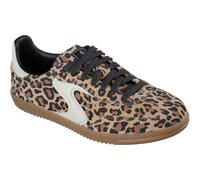 Skechers Hotshot - On The Prowl Leather Womens Leopard Trainers - Brown - Size UK 6