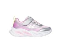 Skechers Infant Girls Cosmic Glow Size: 7c UK, Colour: Silver