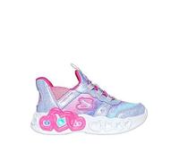 Skechers Infant Girls Infinite Heart Lights Trainer, Purple, Size 4 Younger Purple