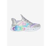 Skechers Infinite Heart Lights Eternal Shimmer Kids Slip-on Shoes Grey EU 30 Girls