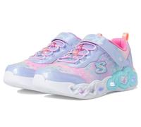 Skechers Girls Infinite Heart Lights - Heart Jewels Sneaker in Lavender, Size 1.5 | Textile/Synthetic