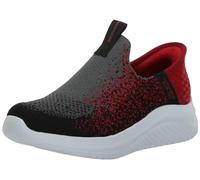 Skechers Ins Stretch Knit Sneaker W Air Slip On Trainers Charcoal/Red 5.5 UK Child