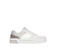 Skechers Jade Lustrous Luxury Suede Trainer, White, Size 3, Women White