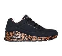 Skechers Women's UNO Loving Love Trainers, Black Durabuck/Rose Gold Trim, 4 UK