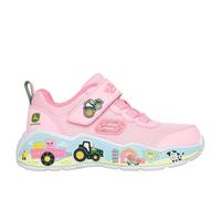 Skechers John Deere: Play Scene - Farm Girlie Sneaker in Pink, Size 4 | Textile/Synthetic, Machine Washable