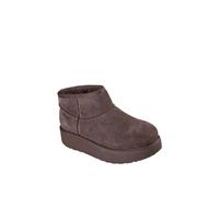 Skechers Women's Boots Keep Cosy Leather/Textile Chocolate UK 5
