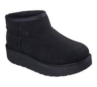 Skechers Keep Cozy Leather Womens Black Winter Ankle Boots - Size UK 8