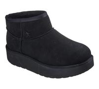 Skechers Keep Cozy Leather Women's Black Winter Ankle Boots - UK 4 / EU 37 / US 7