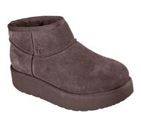 Skechers Women's Slip-ins: Keep Cosy Bootie in Chocolate, Size 5 | Leather/Textile