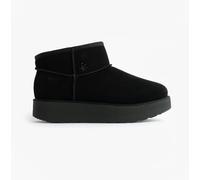 Skechers Keep Womens Suede Leather Slip-On Memory Foam Casual Black Ankle Boots