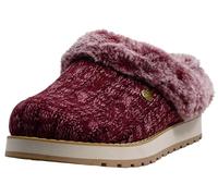 Skechers Keepsakes High - Dream Ninja Rhinestone and Pearl Clog w Memory Foam womens Slipper, burgundy, 7 UK