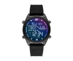 Skechers Kentwood Men's Digital Dial Black Silicone Strap Watch