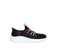 Skechers Girls Ultra Flex 3.0 Bungee Fun Sneaker, Black Multi, 3 UK Child