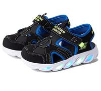 Skechers Kids Boy's Hypno-Splash Sneaker, Black/Blue/Lime, 5 Toddler