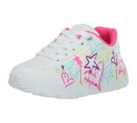 Skechers Street Girls Trainers, White Synthetic/Neon Multi Trim, 5.5 UK