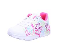 Skechers Kids Girls Uno Lite-My Drip Sneaker White/Mint 6 Big Kid