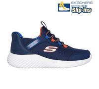 Skechers Kids Hands Free Slip-Ins Trainers Navy Blue Memory Foam Shoes 403822