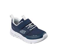 Skechers Kids Lightweight Gore & Strap Sneaker W/ Midsole Holes In The Heel, Navy, Size 12 Younger Navy