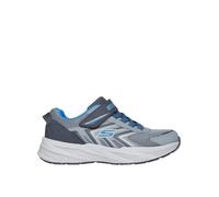 Skechers Kids Lightweight Gore & Strap Sneaker W/ Overlays & Bottom Plate, Grey, Size 2 Older Grey