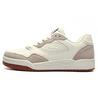 Skechers Men's Koopa Court - Volley Low Varsity Sneaker in White, Size 6 | Leather/Synthetic/Textile