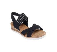 Skechers Ladies Black Desert Kiss Shore Enough Sandals Black