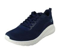 Skechers Ladies Skechers Bobs Memory Foam Vegan Trainers 117209 Face Off - Navy - UK 6