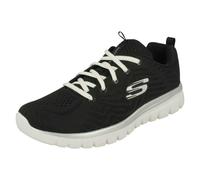 Skechers Ladies Skechers Casual Trainer Get Connected 12615 - Black/White - UK 7