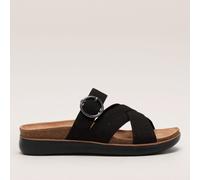 Skechers Lifted Comfort Cross Strap Sandals BLACK SIZE 3