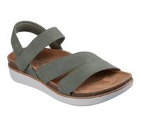 Skechers Lifted Comfort Polyurethane Womens Olive Sandals Pu - Size UK 4