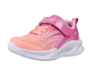 Skechers Lighted Gore and Strap Sneaker W Ombr Light Up Pink 6 UK Child
