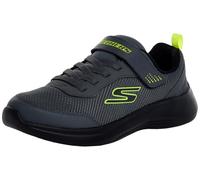 Skechers Lightweight Gore and Strap Sneaker Runners Boys Grey/Lime 12 UK Child