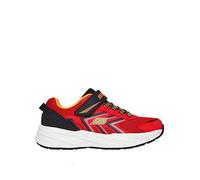 Skechers Lightweight Gore & Strap Sneaker W/ Overlays & Bottom Plate, Red, Size 4 Older Red