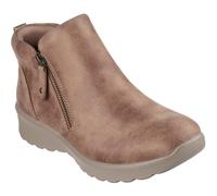 Skechers Lovely Vibe Fall In Bloom Textile WoMens Mushroom Winter Ankle Boots - Brown - Size UK 3