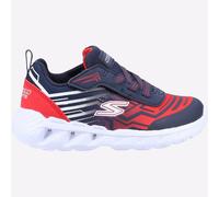 Skechers Boy's Magna-Lights Sneaker, Navy Synthetic Mesh Red White Trim, 4 UK Child
